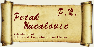 Petak Mučalović vizit kartica